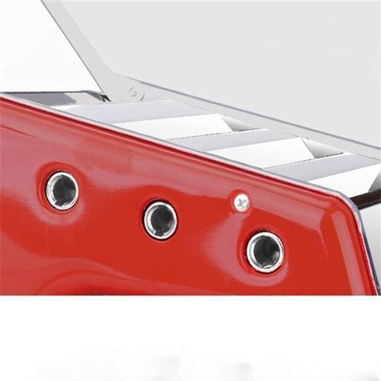 Pastamachine Handmatig - Noodle Maker - Verse Pasta Maken - Roestvrijstalen Rollen - Gratis Maat - Rood — afbeelding 3