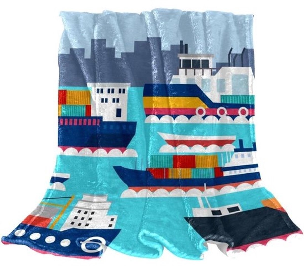 Fleece Pluche Deken - Sherpa Plaid - Bank en Bed - Dubbelzijdig Zacht - 150x130 cm - Veelkleurig