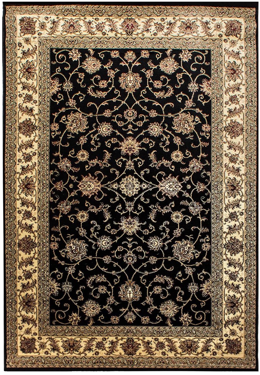 Dutch XXL Perzisch Tapijt | Marrakesh | Floraal | Zwart | 240x340 cm