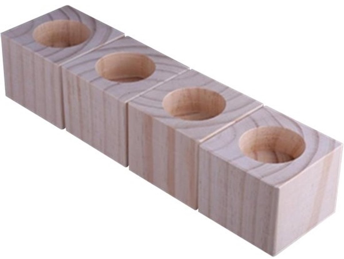 Meubelverhogers - Bankverhogers Tafelliften - Meer Opbergruimte Creëren - Massief Hout Stevig - 4 Stuks 5cm - Houtkleur