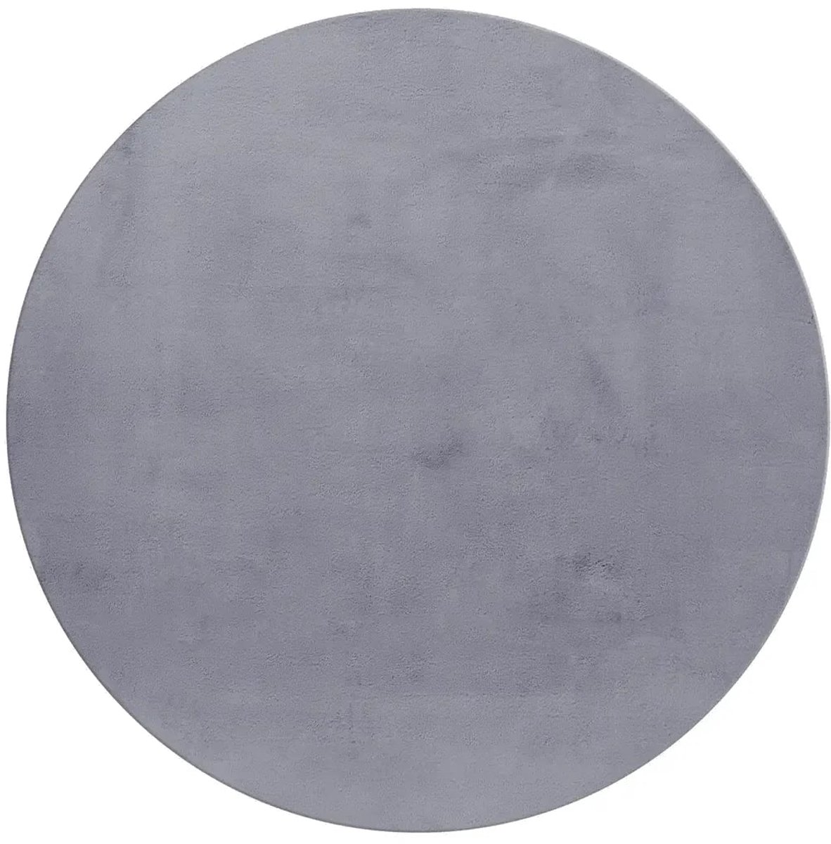 Dutch XXL Rond Wasbaar Vloerkleed | Tapijt | Pouffy | Uni | Grijs | 160x160 cm