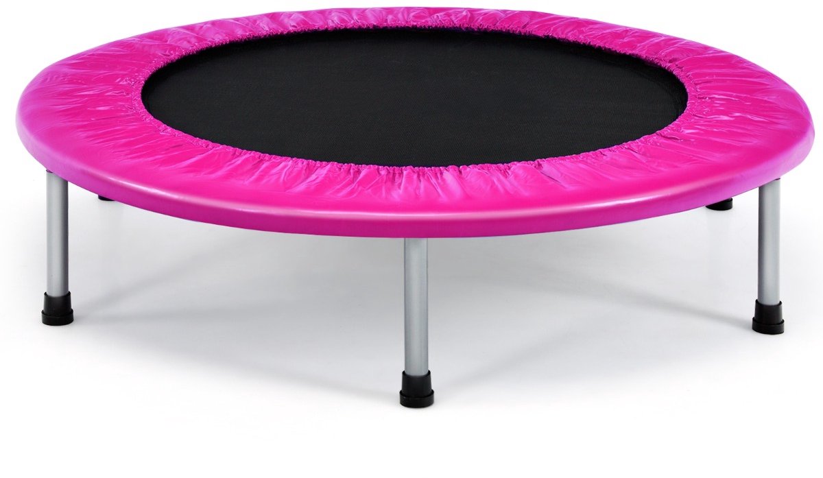 SureDeal® - Buitenspeelgoed - Opvouwbare Trampoline Kinderen - 95,5x21,5 cm - Roze