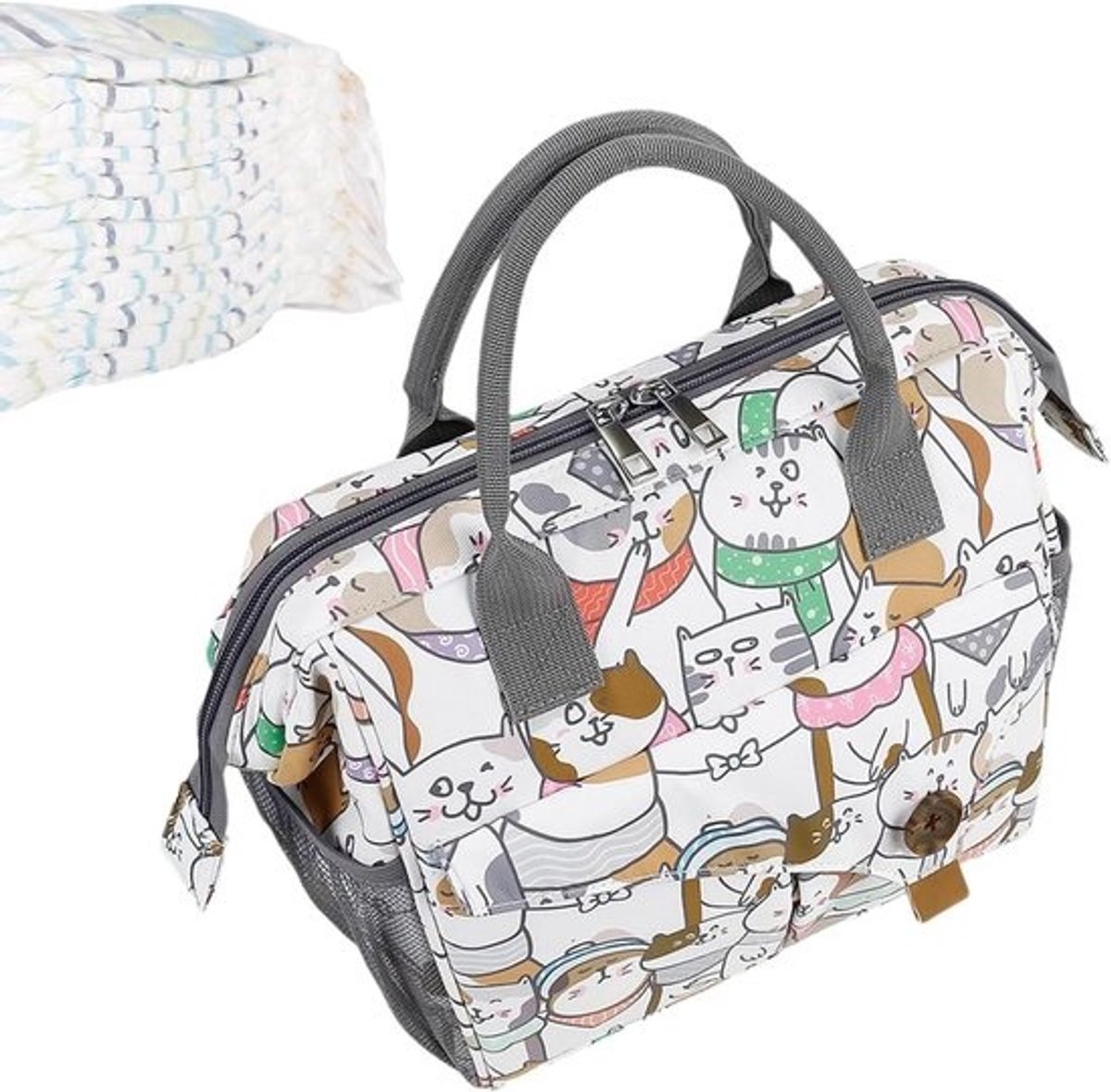 Luiertas Tote Stijl - Baby tas Verzorgingstas - Babyverzorging Onderweg - Meerdere Vakken - 333 x 25 x 129 cm