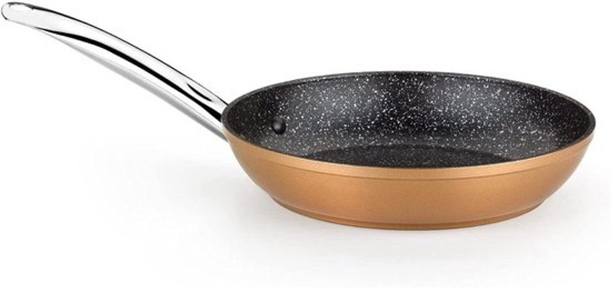 Koekenpan - Bratpan Koekenpan - Koken en Bakken - Gesmeed Aluminium - 28 cm - Bruin