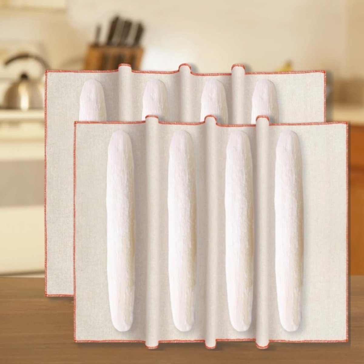 Professionele Deegdoek voor Brooddeeg Fermentatie, 2 Stuks, 45 x 77 cm, Ideaal voor Bakken en Koken