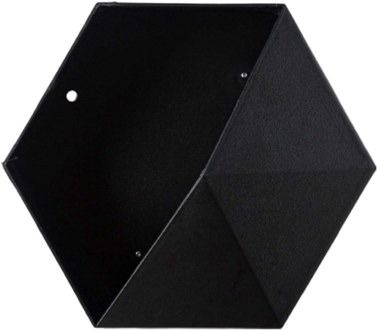Hexagonale Wandplank 27 * 23 * 7 cm | Geometrische Wandopslag | Eenvoudige Zwarte Plank voor Decoratie en Organisatie