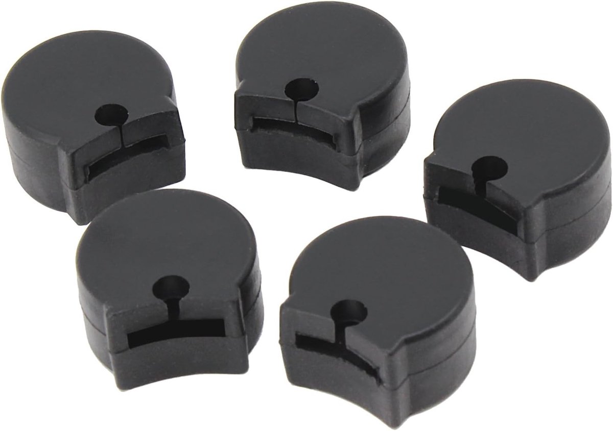 Comfortabele Rubber Duimbeschermers voor Klarinetten - Set van 5 Zwarte Beschermers voor Muzikanten