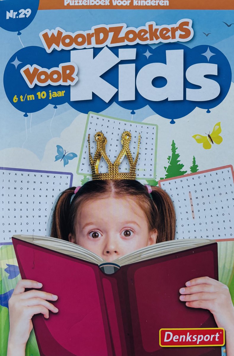 Denksport Woordzoekers voor Kinderen 6 t/m 10 Jaar – Puzzelboek – 96 Pagina’s – Woordzoeker voor Kids