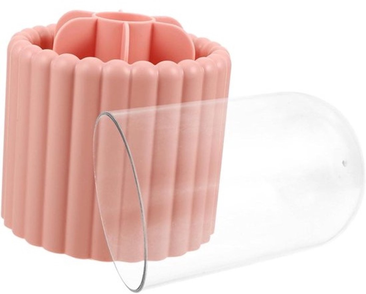 Cosmetische Opberger - Make-up Organizer - Bureau Organisatie - 360 Graden Rotatie - 24 cm Hoog - Roze