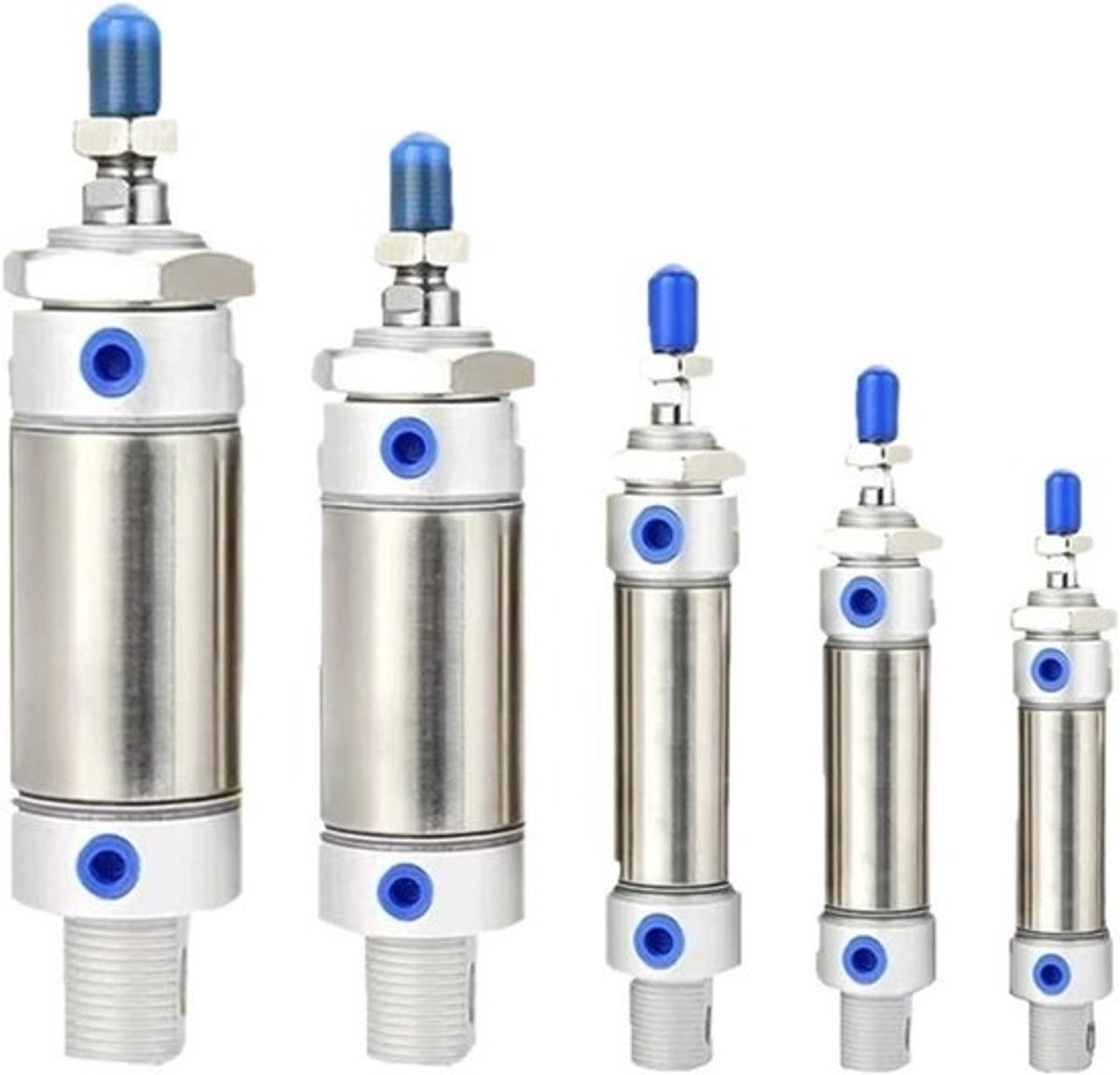 Luchtcilinder - Pneumatische cilinder - Industriële automatisering - Dubbelwerkend met magneetring - 40mm boring - RVS