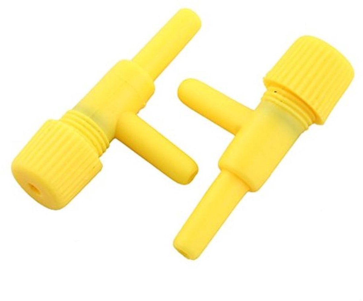 3Pcs Aquarium Luchtklep - Geel - 5mm Aansluiting
