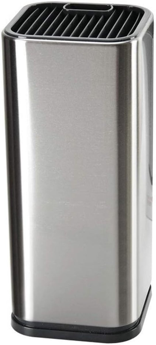 Universeel Messenblok - Zilver - 23,2 x 10 x 10 cm - Roestvrijstalen Opbergstandaard met Afneembare Bodem - Voor Thuis en Professionele Keukens