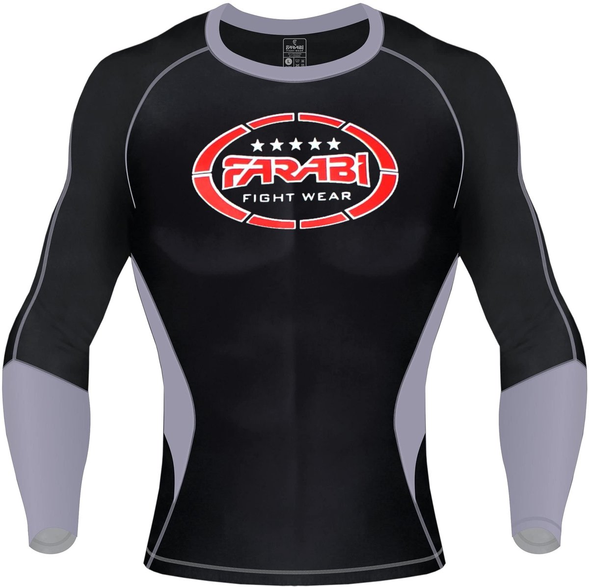 Rash Guard Heren - Compression Shirt met Hoge Kraag - Zwart