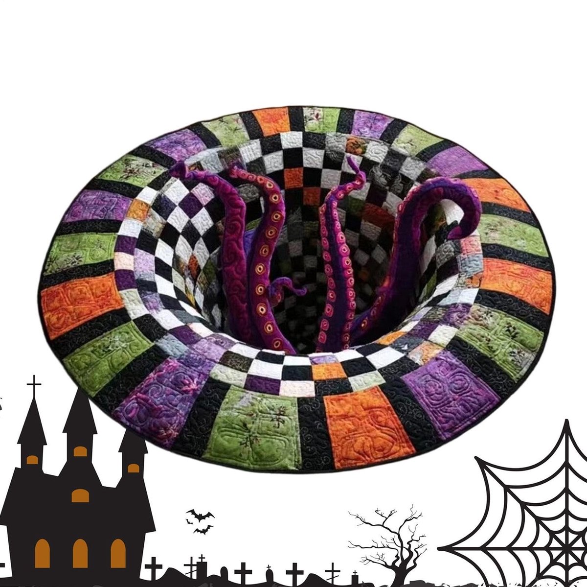 Halloween Badmat - Antislip Gewatteerde Mat 100x100 cm