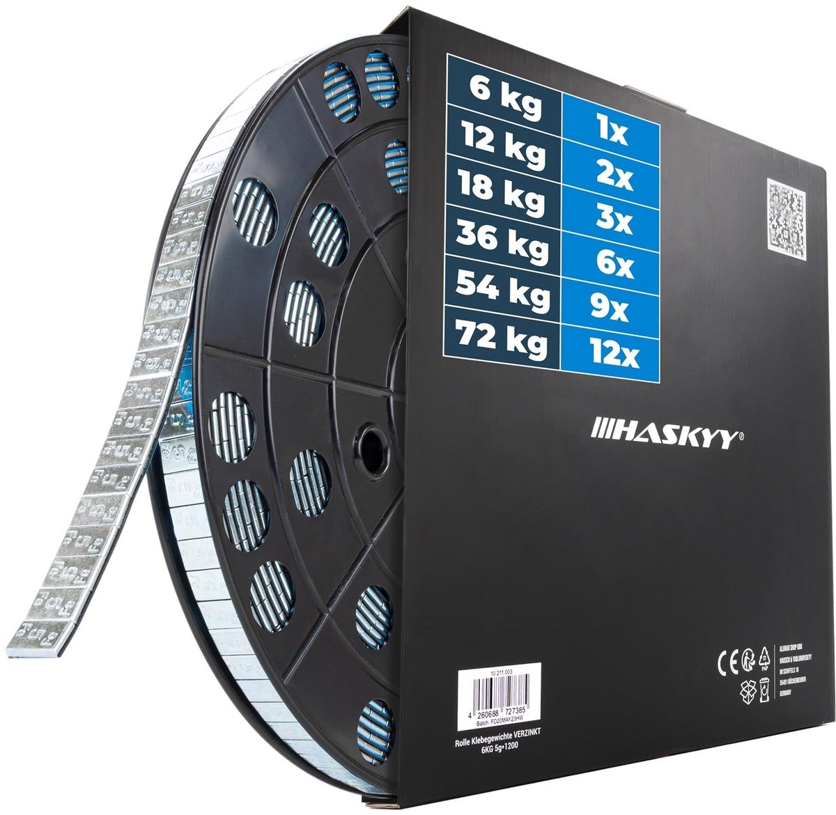 Adhesieve Gewichten - 54 kg voor Balanceren - Zink Gecoat