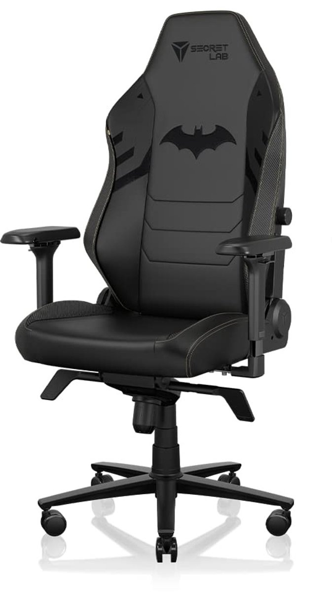 Gamingstoel met hoofdsteun en leerlook - Zwart