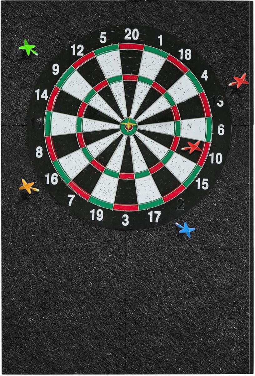 Dartbord Wandbescherming - Vilt 30 x 30 x 1,2 cm Zwart