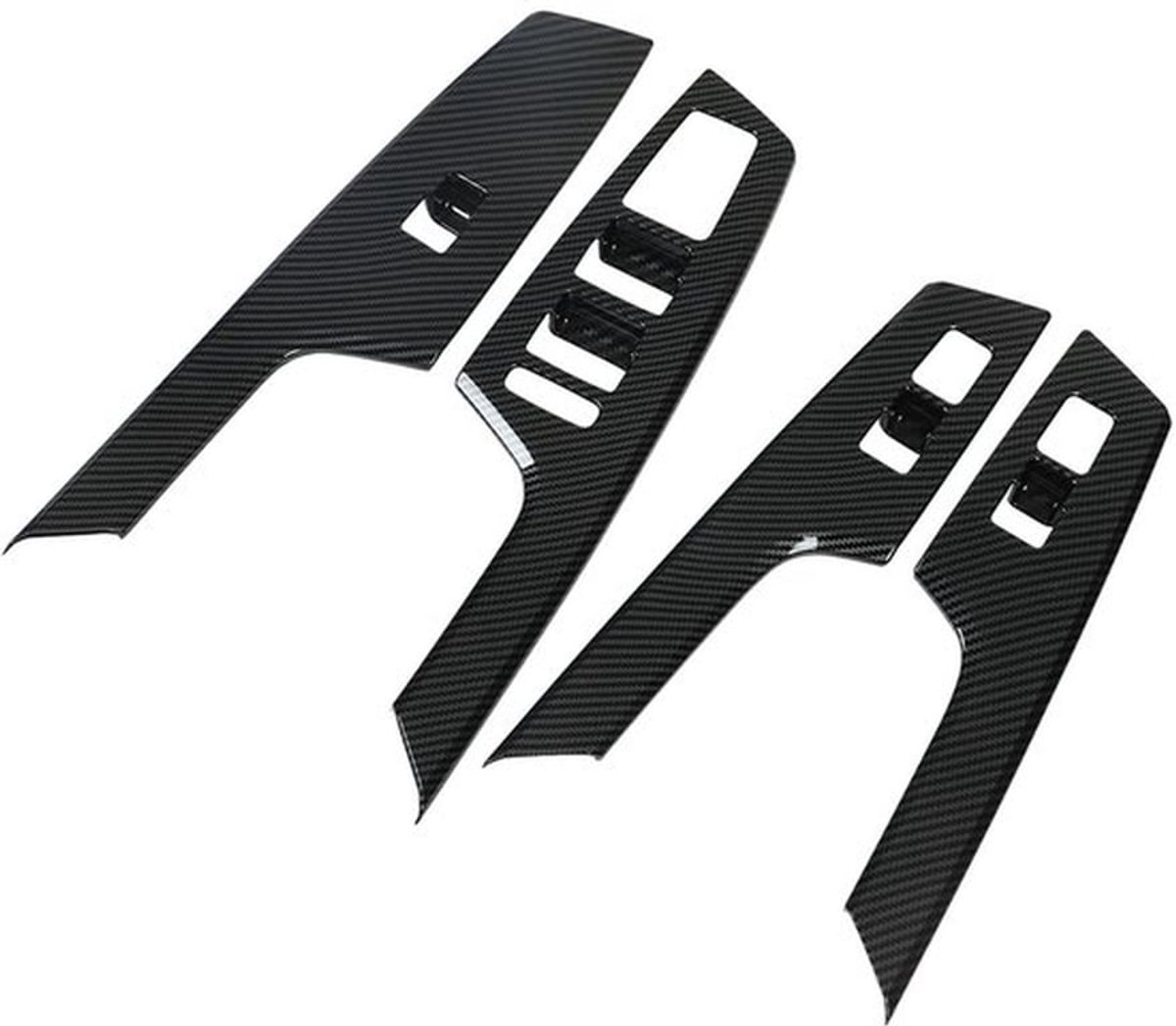 Stickers voor de binnenbekleding van het paneelaccessoire, vervanging voor de armsteun van de auto in de armsteun van het raam, paneelbekleding in koolstofvezelstijl voor de Kia EV6 vanaf 2022