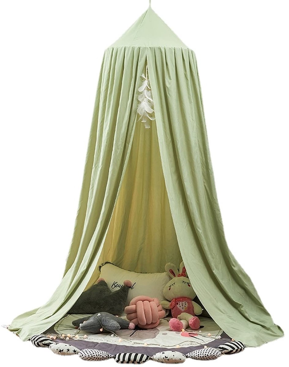 Bedgordijn met Mosquito Net - Scandinavisch ontwerp - Groene kleur