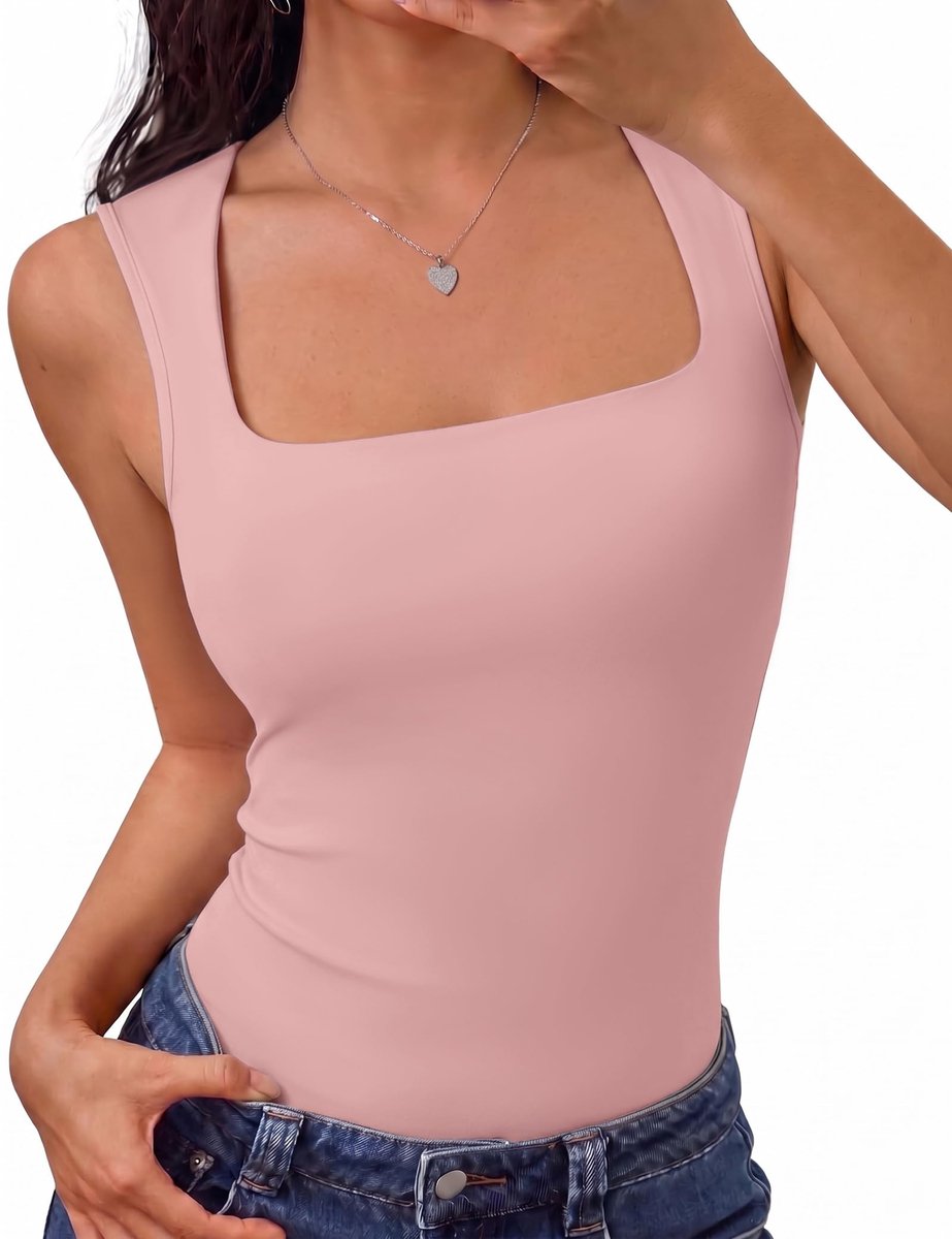 Dames Tanktop - Slim Fit - Roze