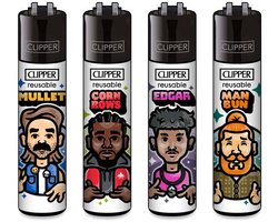 Clipper Classic Large Aanstekers "Men Haircuts" (4 Stuks)