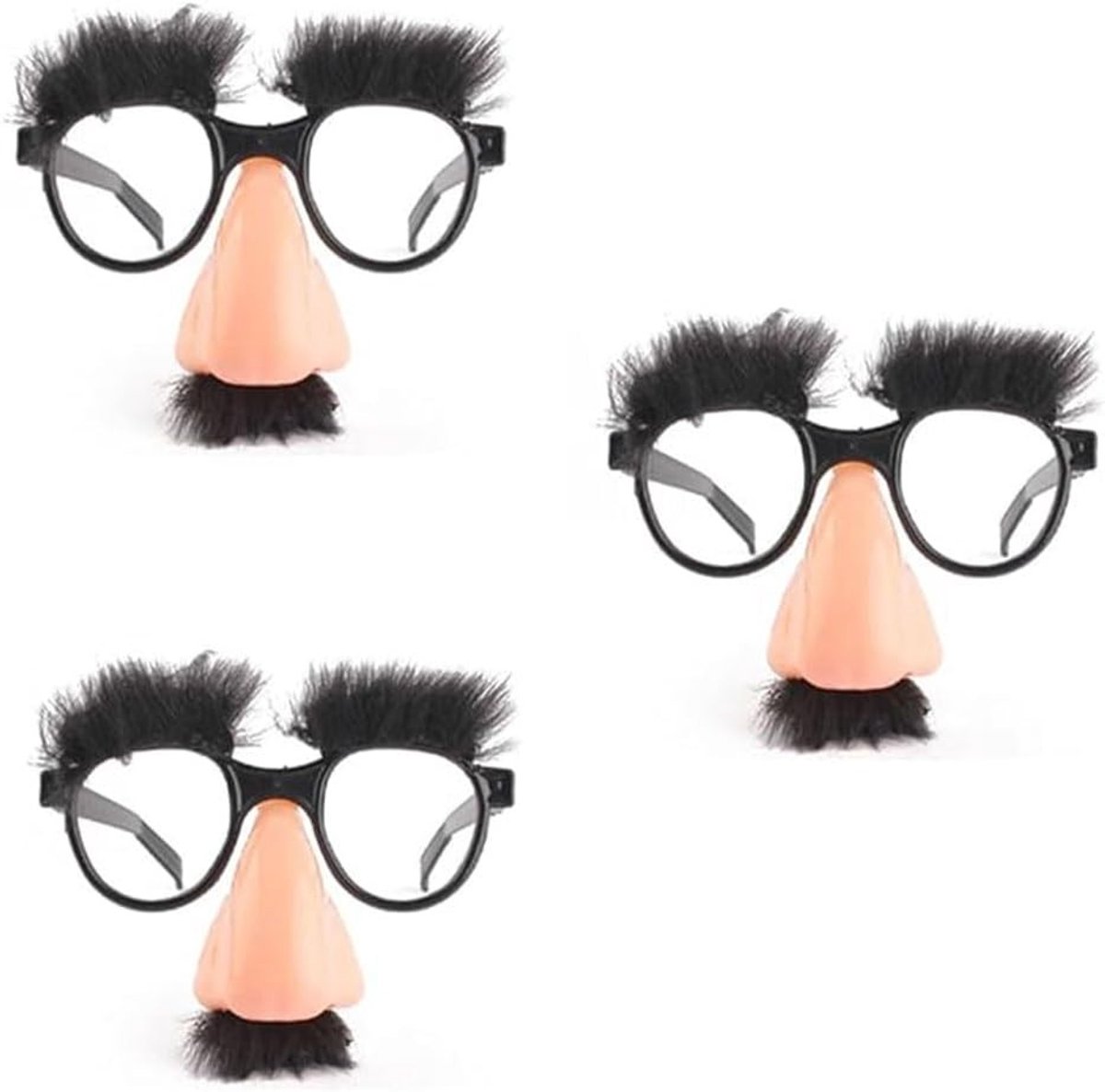 Grappige kostuumbril met grote neus en snor – Perfecte Halloween accessoires voor volwassenen – Zwart, feest, verkleedpartij