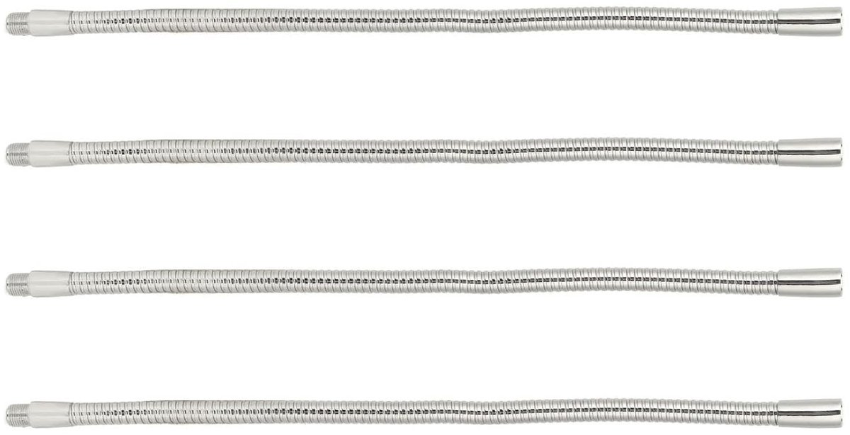 Flexibele LED Gooseneck Lampen - 4 Stuks, Duurzaam Aluminium, Ideaal voor Bureauverlichting en Machineverlichting, 35 cm, 10 mm Draad
