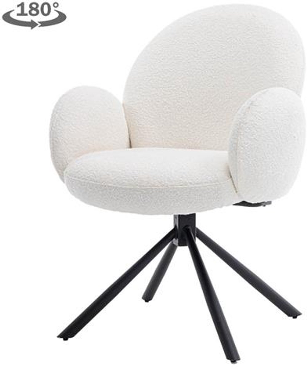 Tower living Imola swivel armchair - fabric Ascot 1 White