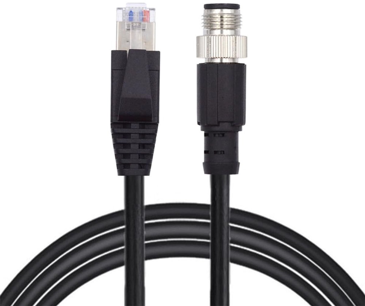 M12 naar RJ45 Ethernet Kabel - Cat5e - 1m