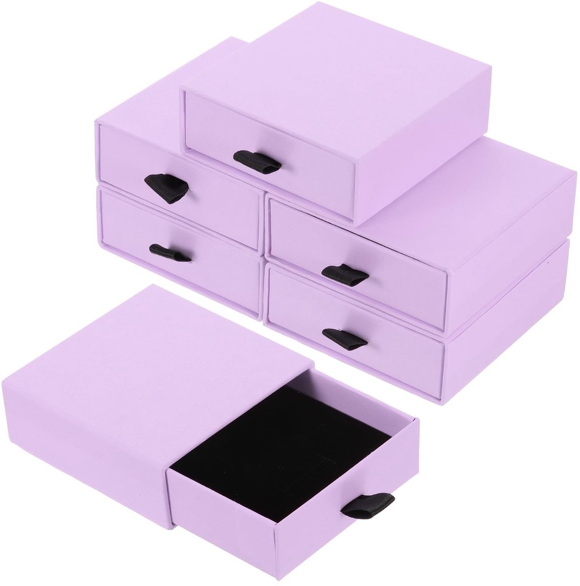 Set van 6 Sieraden Presentatie Dozen - Lila Kleur
