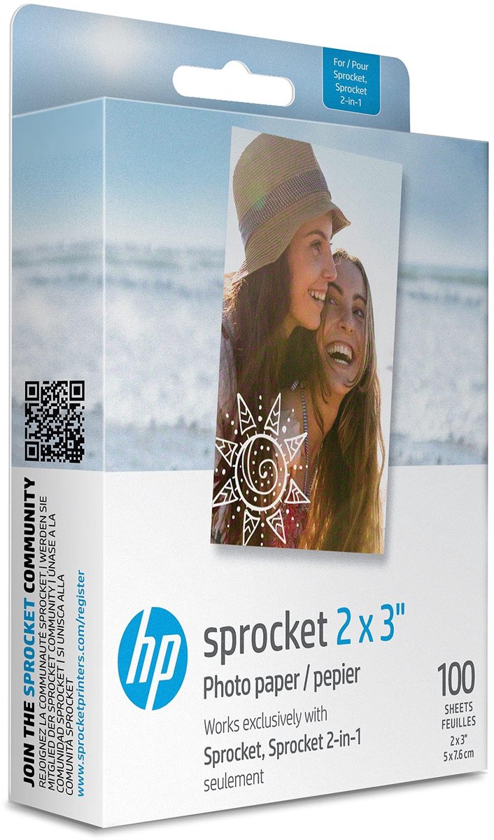 Zink Fotopapier voor Sprocket Printers - Zelfklevend - 5 x 7.5 cm - 100 Vellen