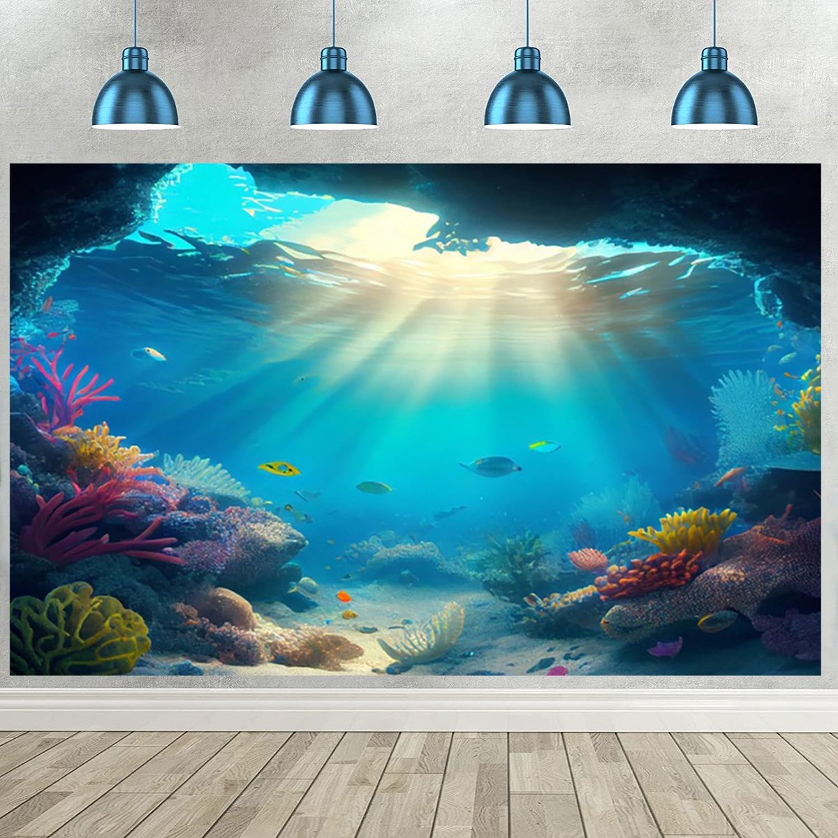 Achtergronddecoratie Onderwater Wereld - 20x12cm