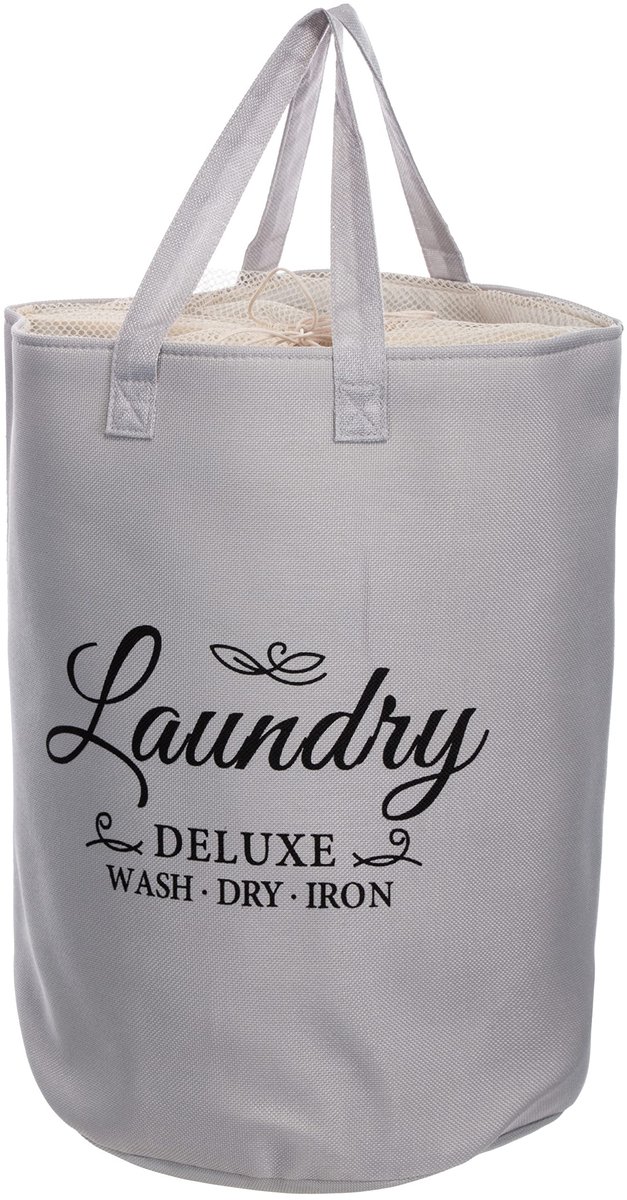 Vouwbare Wasmand - Rond - Grijs