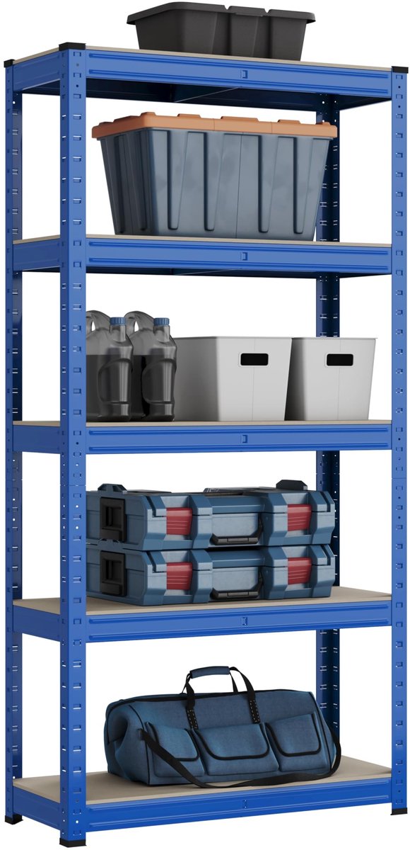 Heavy Duty Stalen Garage Rek - Vijf Niveaus - 150 kg per Plank