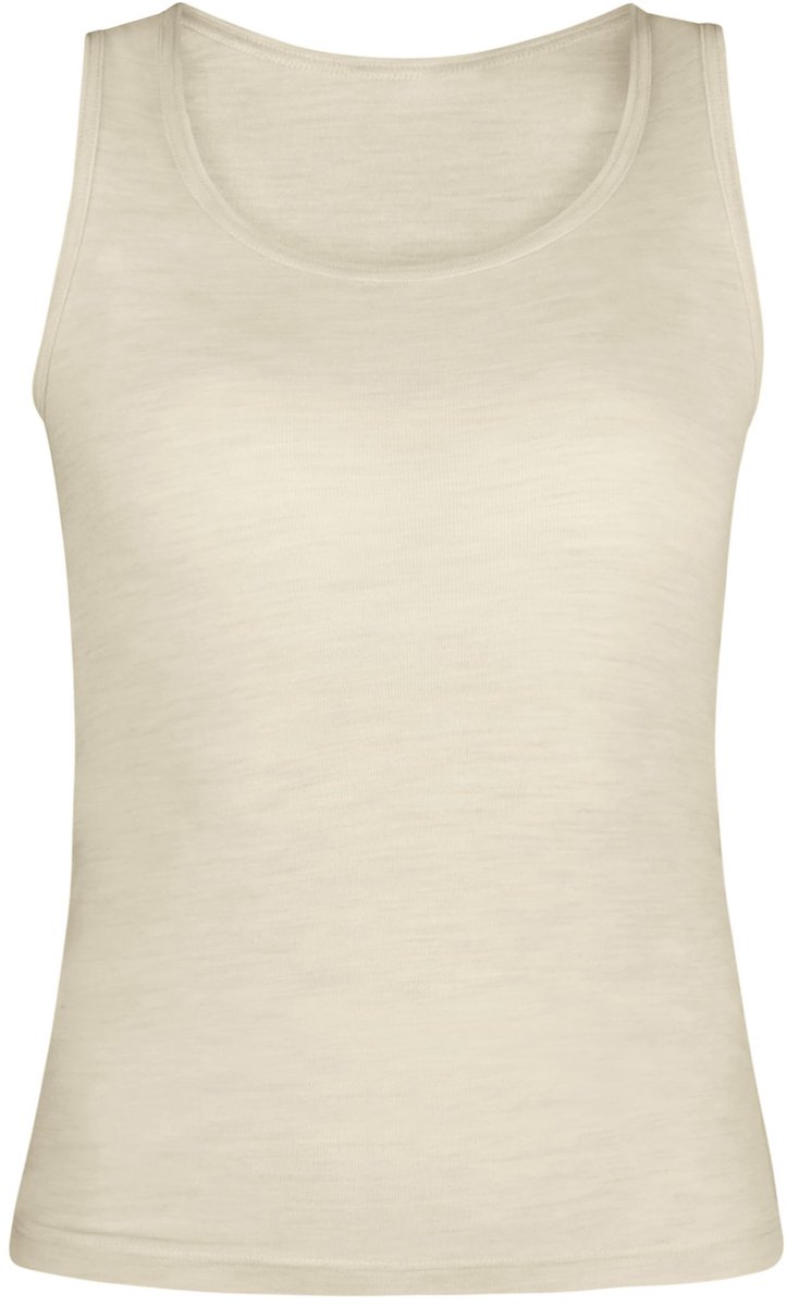 Merino wol tanktop voor dames - Effen ronde kraag