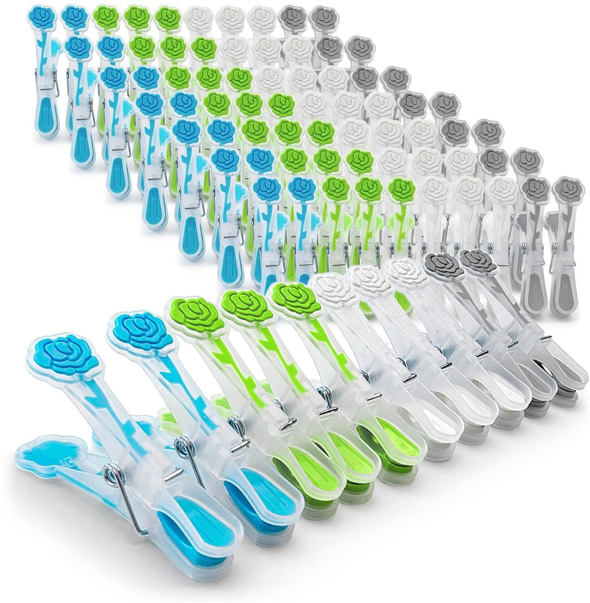 Kledingknijpers met Softgrip - 80 Stuks