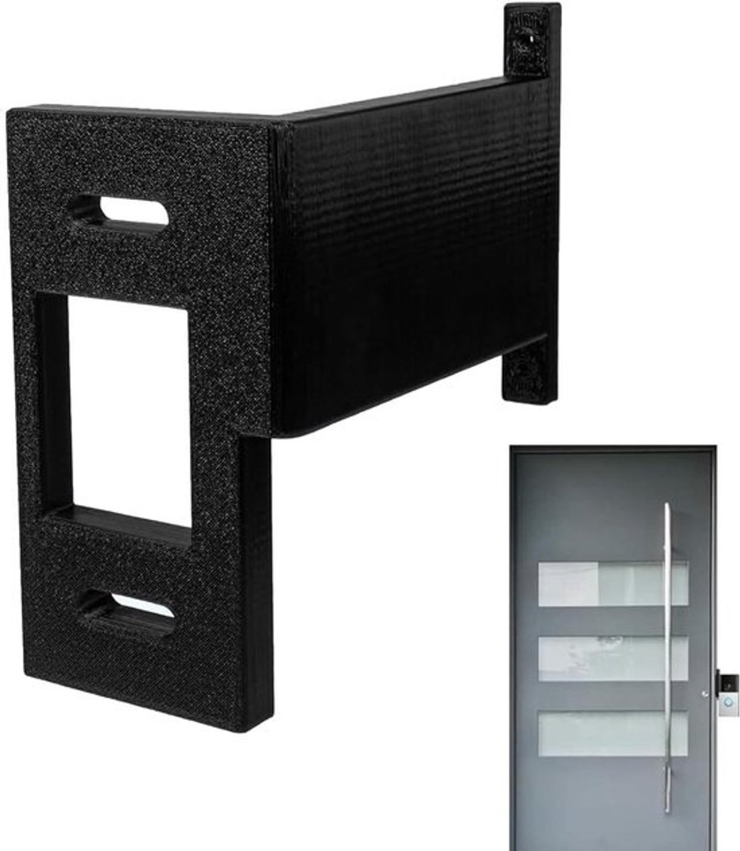 Deurbel Hoekbevestiging - Anti-diefstal Houder - Verbeterde Detectie - 180 Graden Zichtveld - 5 centimeter diep - Zwart
