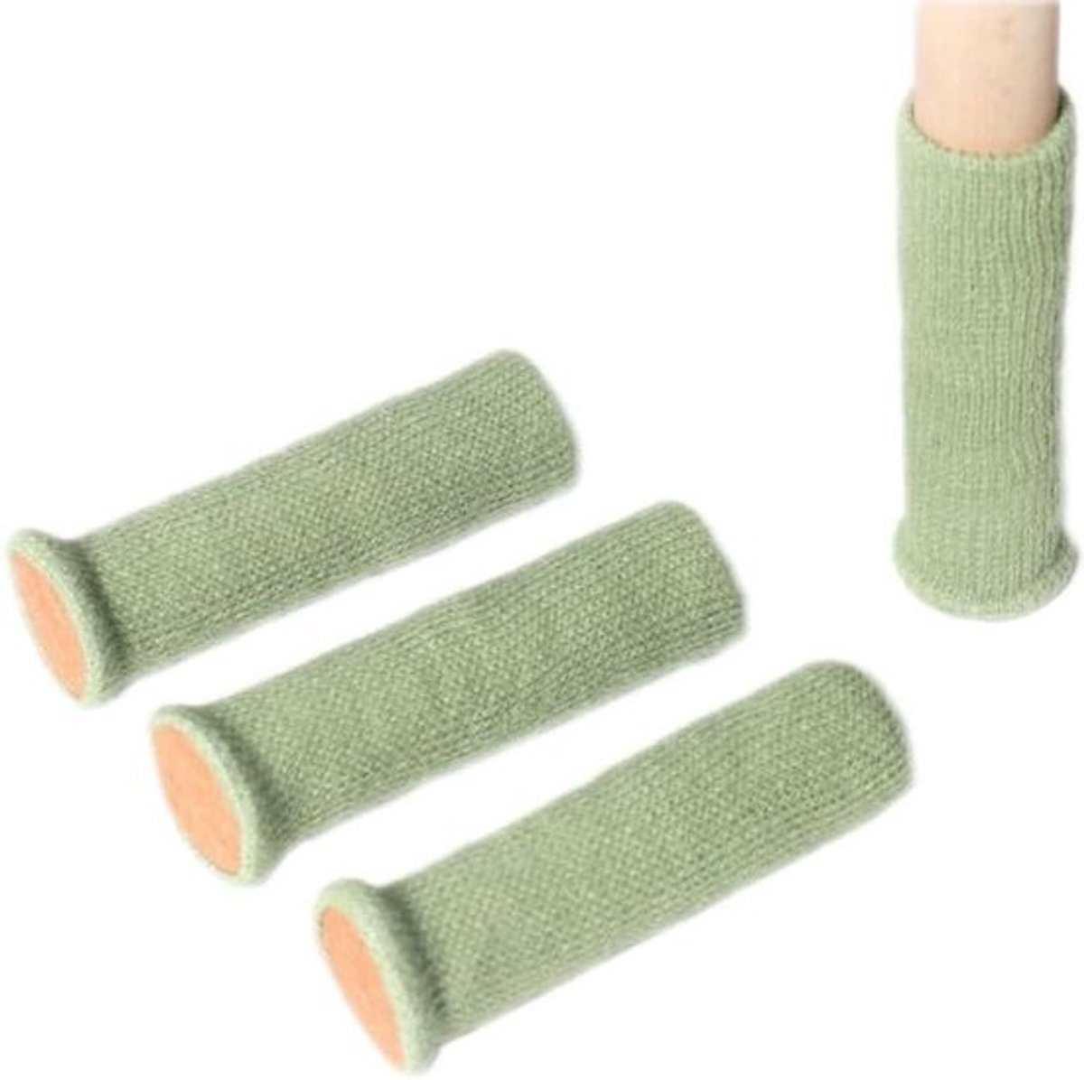 Meubelsokken met vilten kussens - Stoelpootbeschermers vloerbescherming - Vloeren beschermen - Dubbellaags elastisch design - 8 stuks - Groen