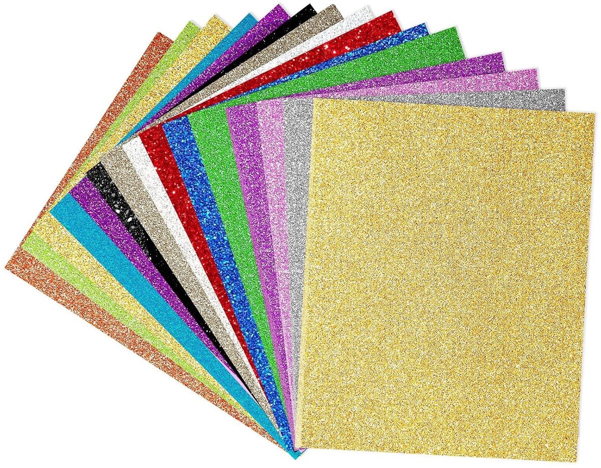 DIY T-shirt Transferfolie voor Textiel, 15 Kleuren en Glitter Effect voor Creatieve Projecten
