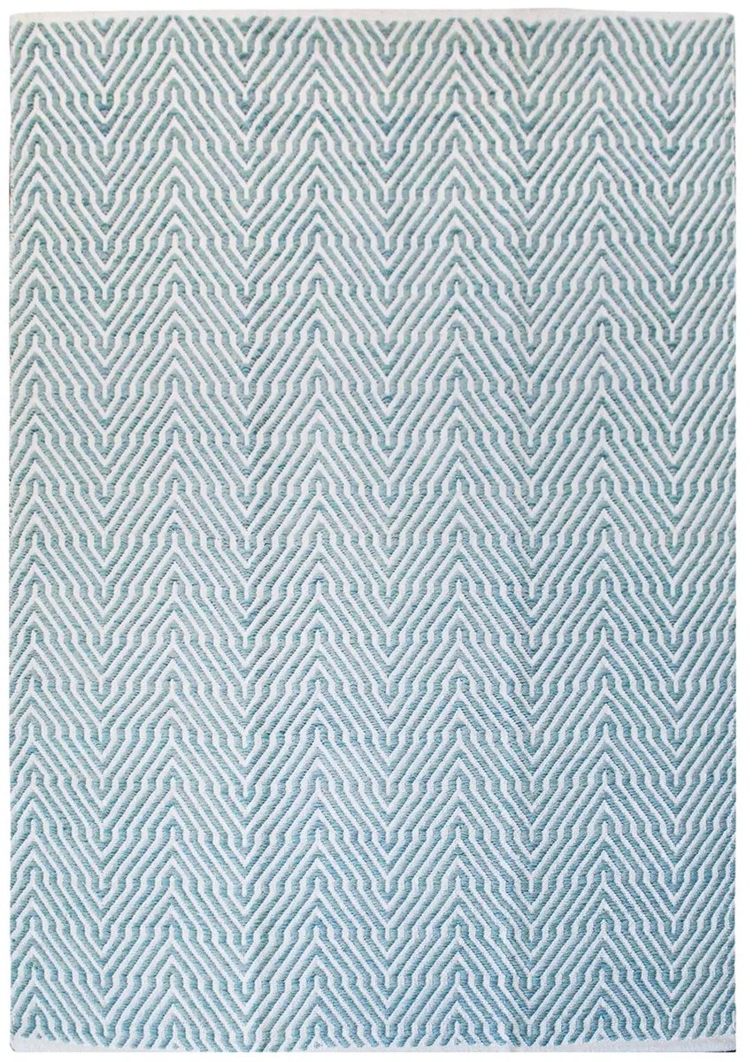 Dutch XXL Laagpolig Vloerkleed | Tapijt | Aperitif | Zigzag | Turquoise | 160x230 cm