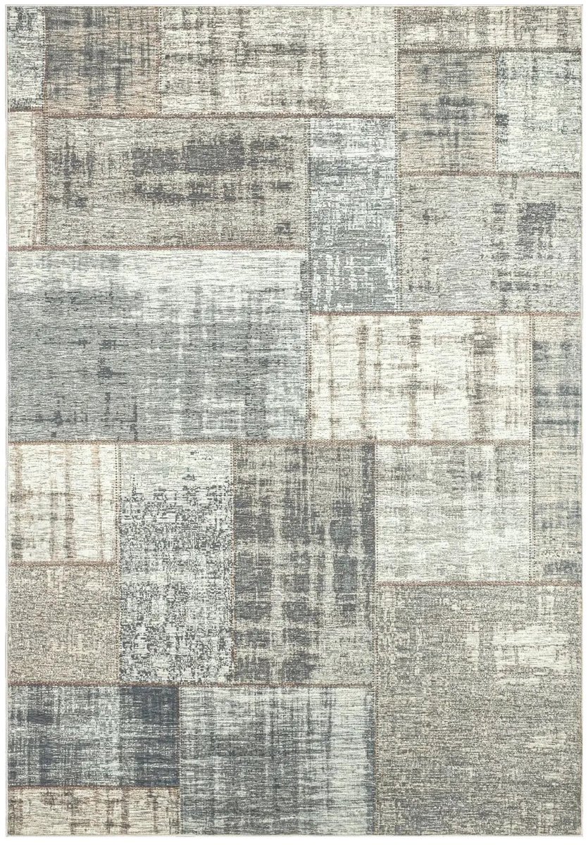 Dutch XXL Laagpolig Vloerkleed | Tapijt | Visionary | Patchwork | Taupe | 200x290 cm
