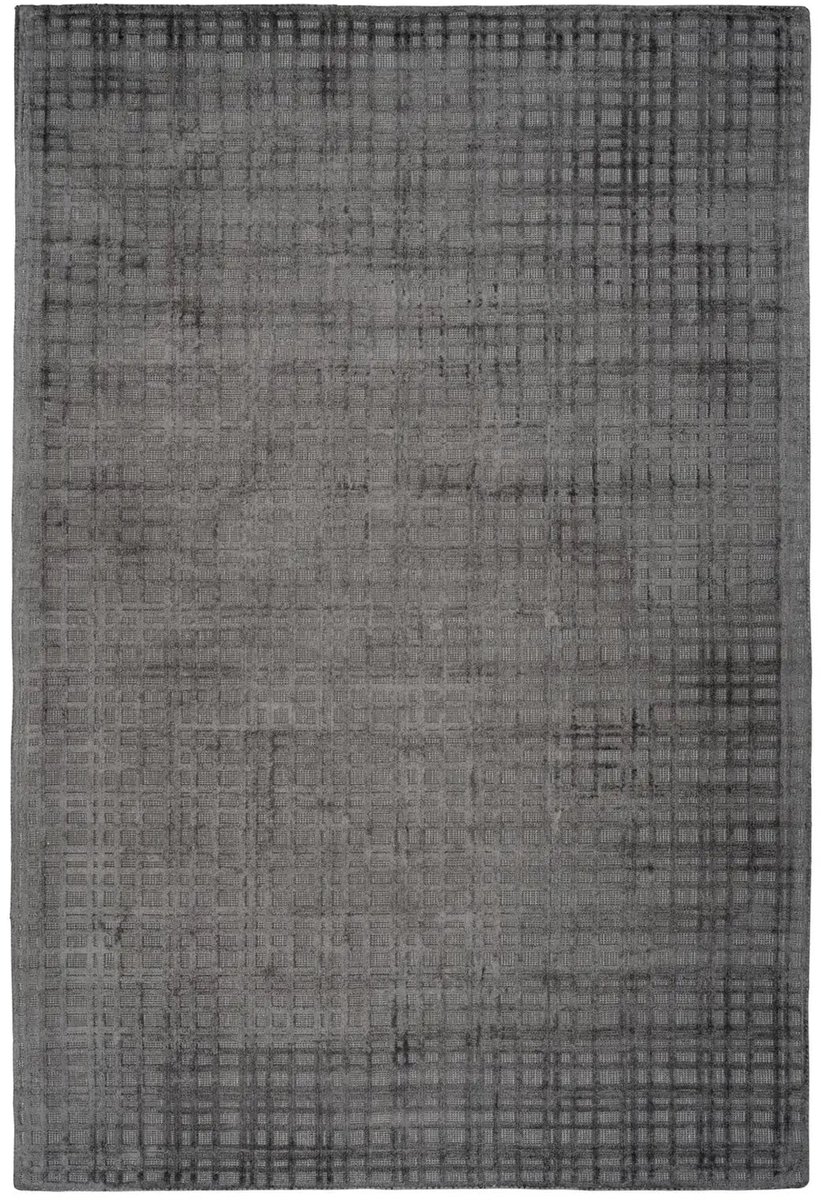 Dutch XXL Laagpolig Vloerkleed | Tapijt | Karma | Blokken | Antraciet | 160x230 cm