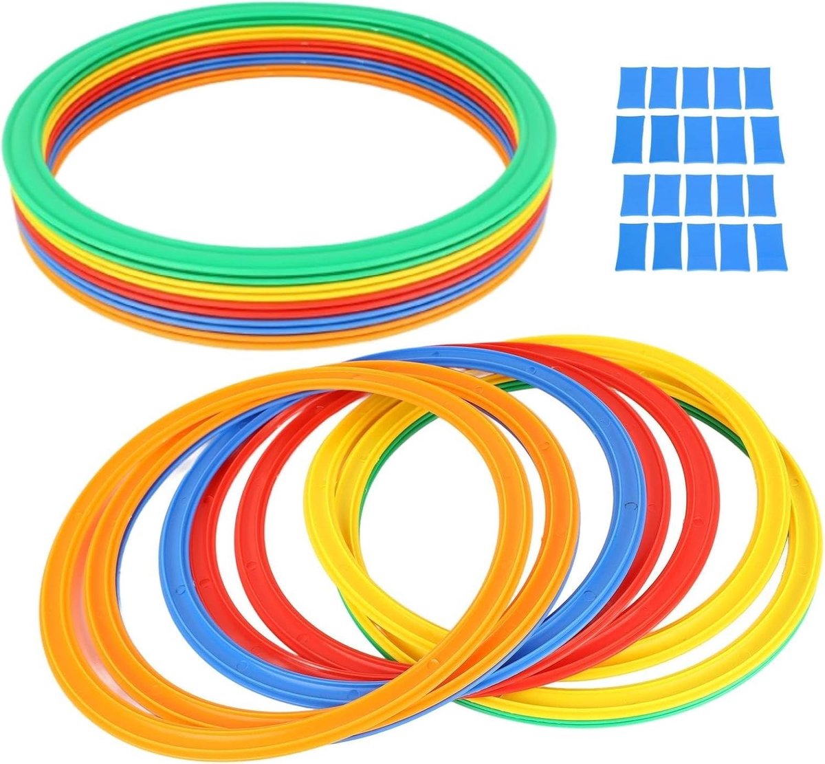 Agility Ringen Set van 20 Stuks, 28 cm, Perfect voor Sporttraining en Buitenactiviteiten, Verhoog Snelheid en Behendigheid
