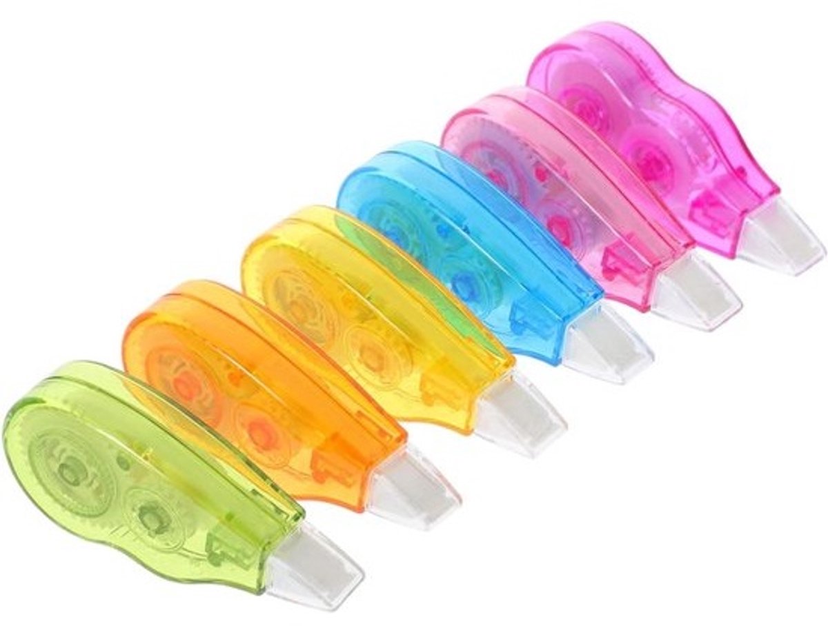 Correctietape Set - Witte Tape Applicator - Fouten Corrigeren - Ergonomisch Ontwerp - 6 Stuks - Wit