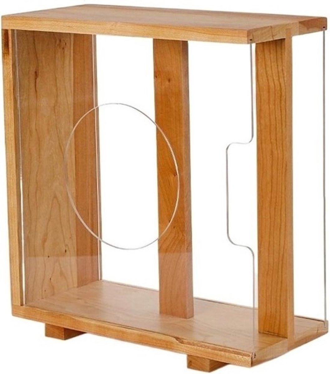 Vinyl Opbergrek - LP Box Albumhouder - Platen Organiseren - Massief Houten Frame - 365 cm Hoog - Kersenhout