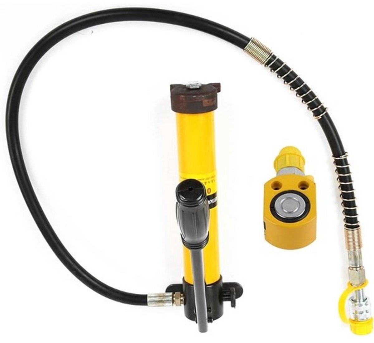 Hydraulische Krik Set - Krachtige Hefset - Zwaar Werk - Gesplitste Pomp - 5 Ton - Rood