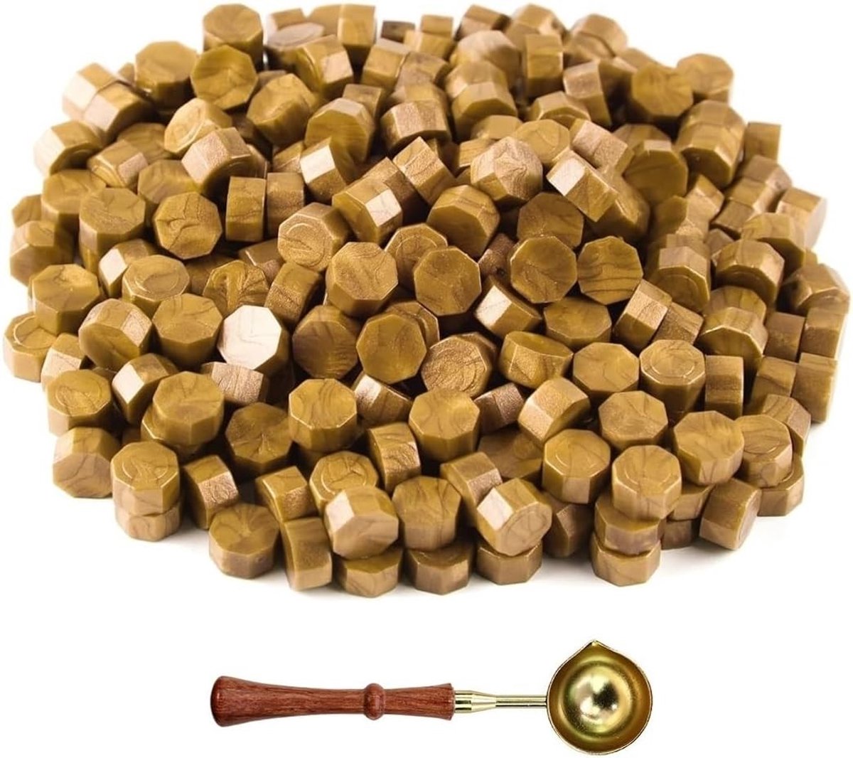 300 Stuks Octagonale Wasparels Set met Lepel voor het Maken van Waskralen en Verzegelen van Brieven