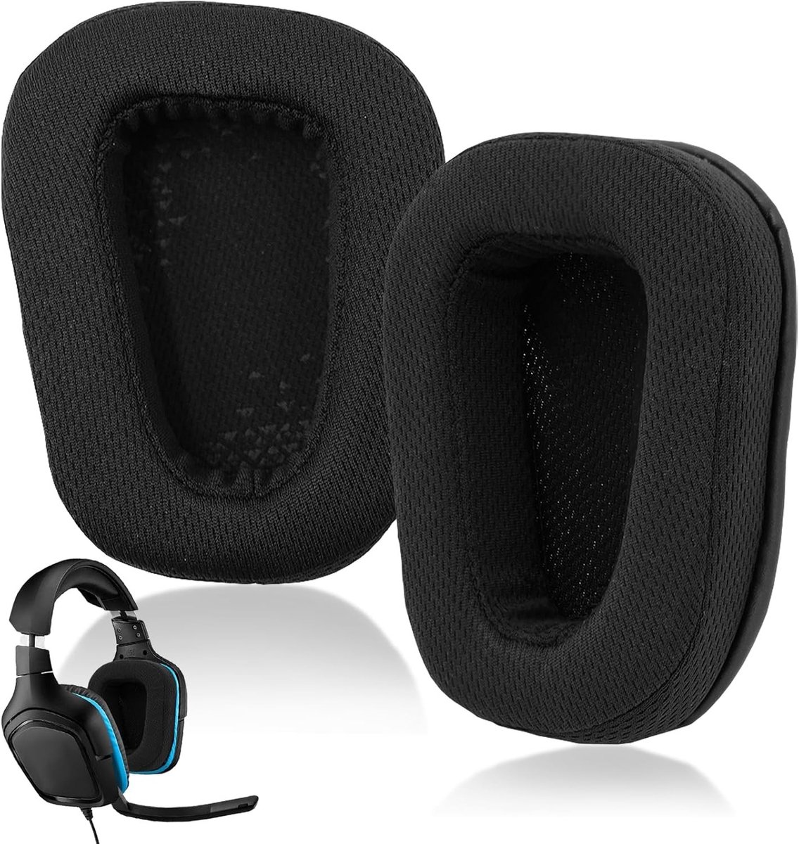 Vervangende Oorkussens voor Gaming Headsets - Geschikt voor G935, G933, G930, G635, G633, G430, G431, G432, G433 - Geheugenfoam voor Verbeterde Geluidskwaliteit en Comfort