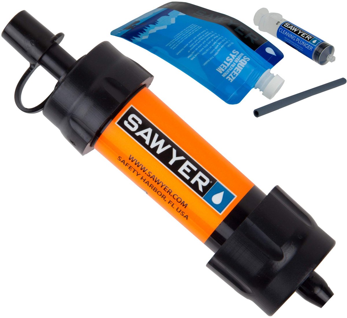 Waterfilter voor Buiten - Verwijdert 100% Microplastics en 99,99999% Bacteriën - Oranje