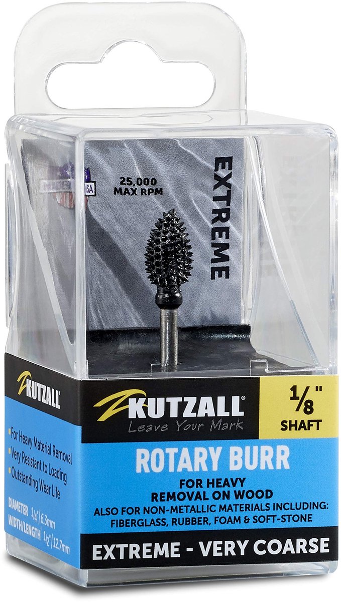 Rotary Burr - Tungsten Carbide - Zeer Grof - 1/8" Schacht